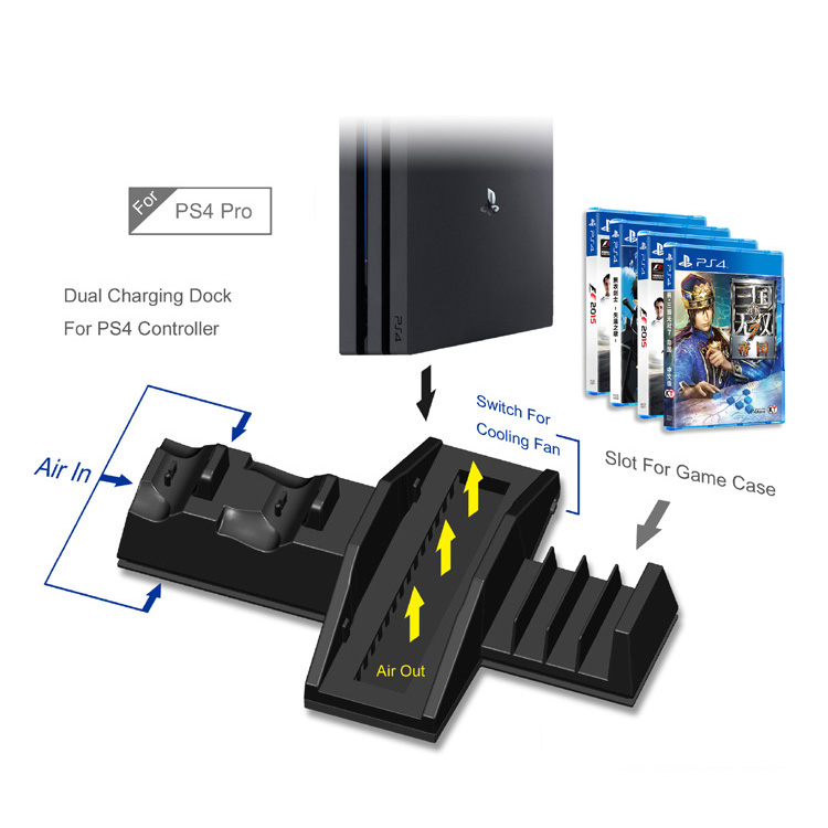 Playstation 4 Pro Stand Set de 4 Horizontal - Accessoires PS4 Pro - Tasses  Ps4 Pro 